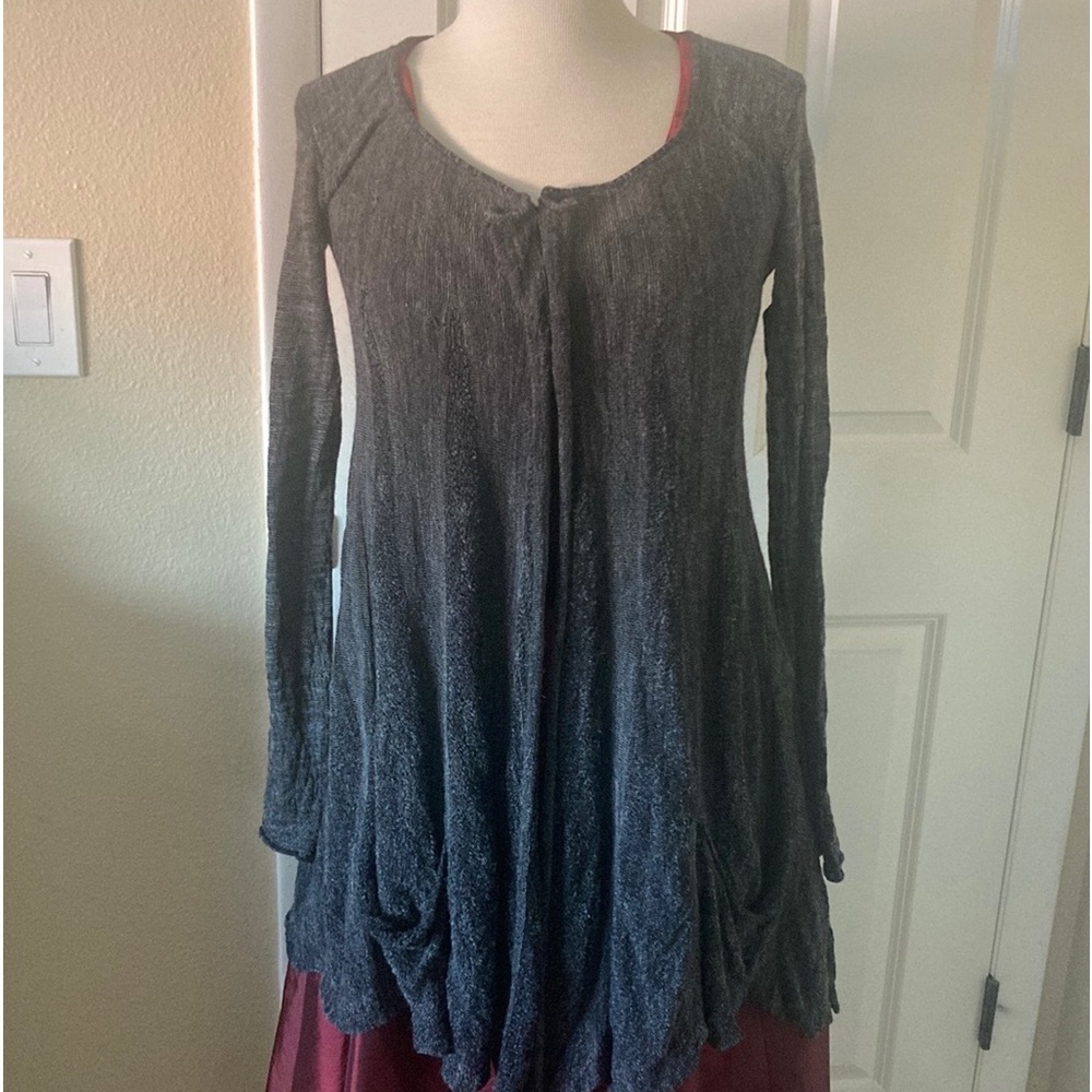 Transit Par Such Lightweight Gray Sweater Jacket